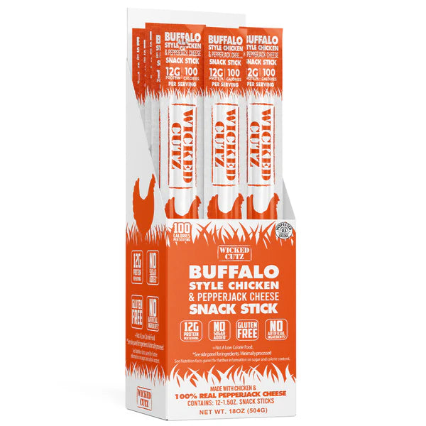 Wicked Cutz Beef & Cheese Sticks (12 pack)